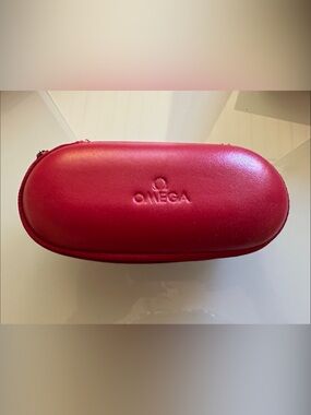 Omega Red Zip watch / sunglasses Case